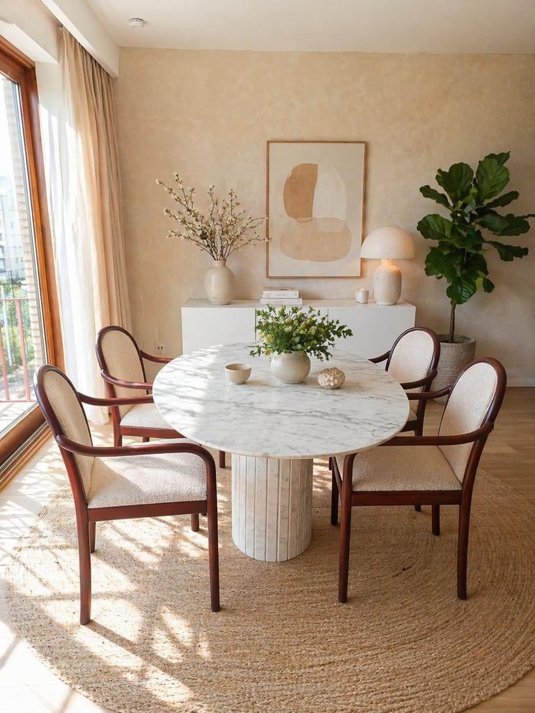 Vintage Lübke eetkamerstoelen (4 stuks) – mid century design, Ophalen