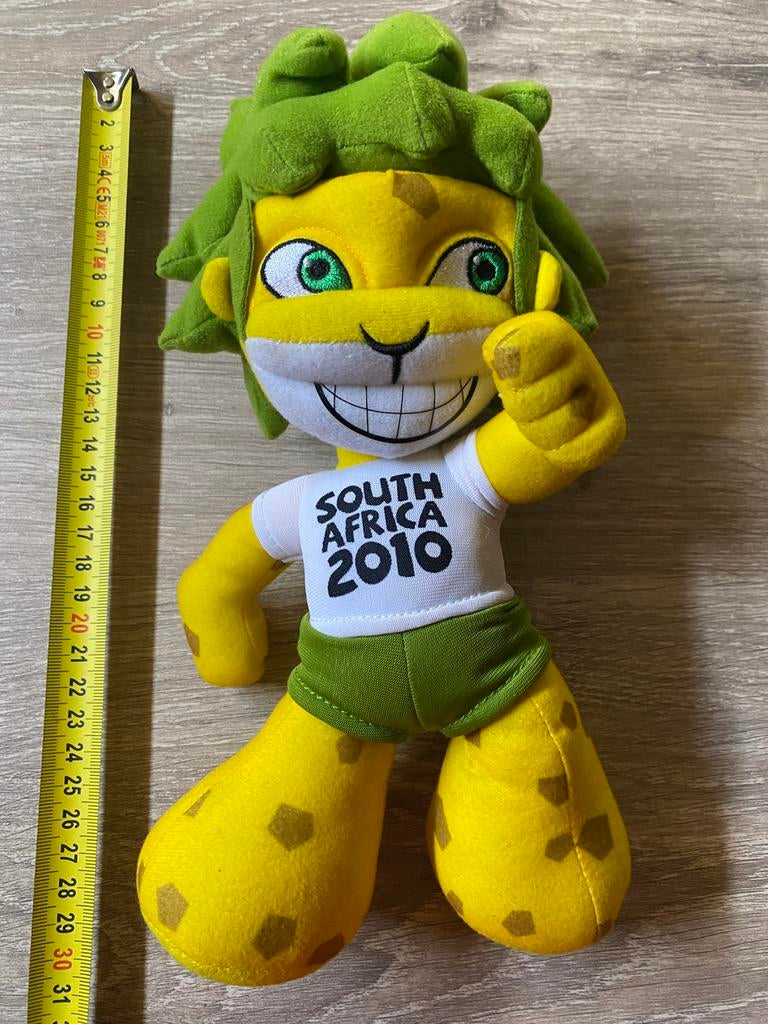 🔥 Mascotte Zakumi FIFA South Afrika 2010 - 30 cm, Ophalen of Verzenden, Zo goed als nieuw, Shirt