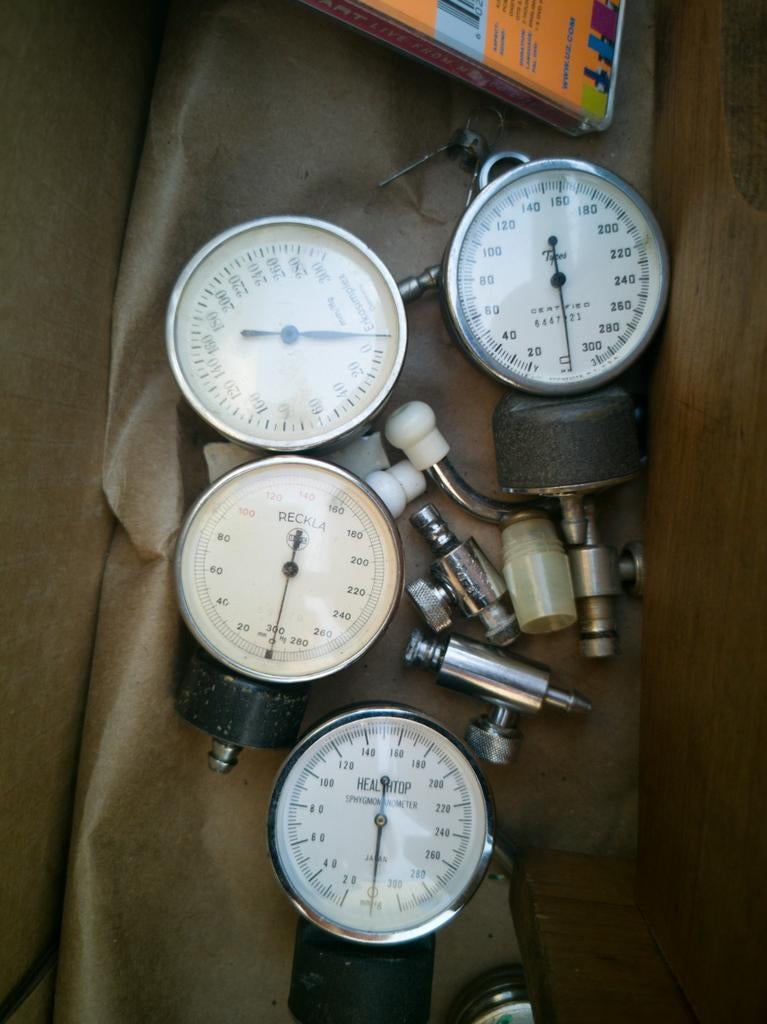 Antieke manometers, Verzamelen, Ophalen of Verzenden, Gebruikt