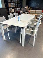 Tuintafel met 6 stoelen, Ophalen, Nieuw, Rechthoekig, Aluminium