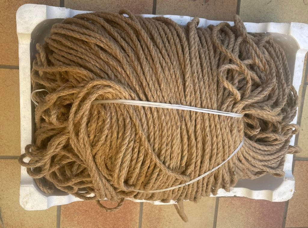 Corde en chanvre naturel – 7 mm – 200 mètres – 8,9 kg, Bricolage & Construction, Enlèvement ou Envoi, Comme neuf