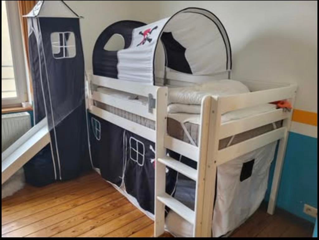 Lit mezzanine avec décoration pirates, Enlèvement, Utilisé, Lit mezzanine