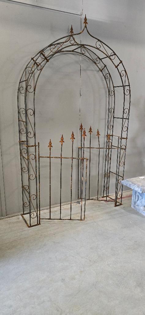 boogboog, smeedijzeren massieve bar met barrière, Tuin en Terras, Tuinmeubel-accessoires, Nieuw, Ophalen