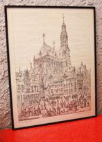 Litho Sint-Pauluskerk Antwerpen / Houten Kader / John Coney, Enlèvement ou Envoi