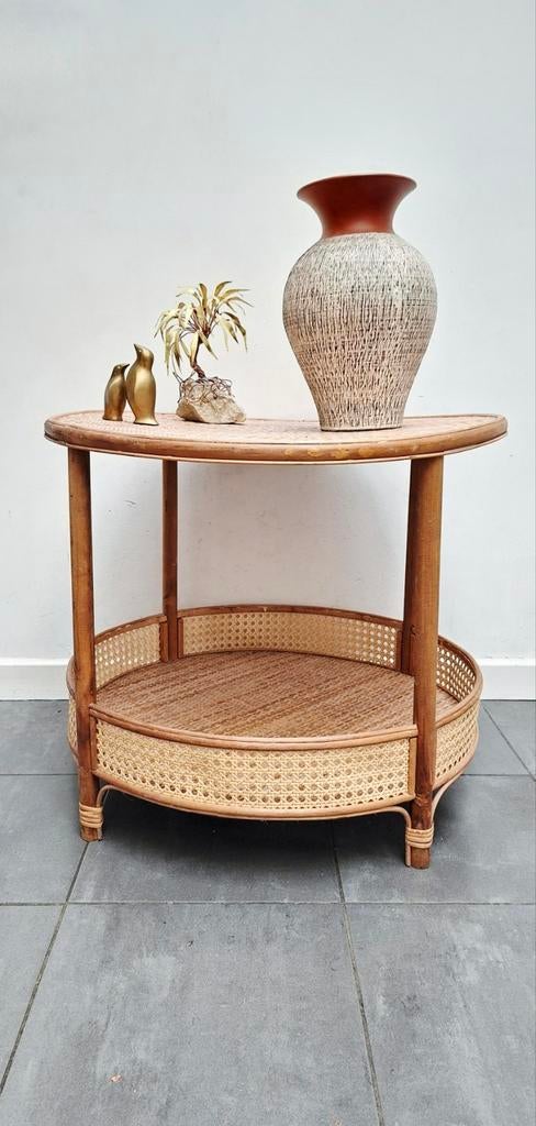 Table d'appoint en rotin - 59 x 50 cm, Rond, 50 à 100 cm, Enlèvement, Utilisé