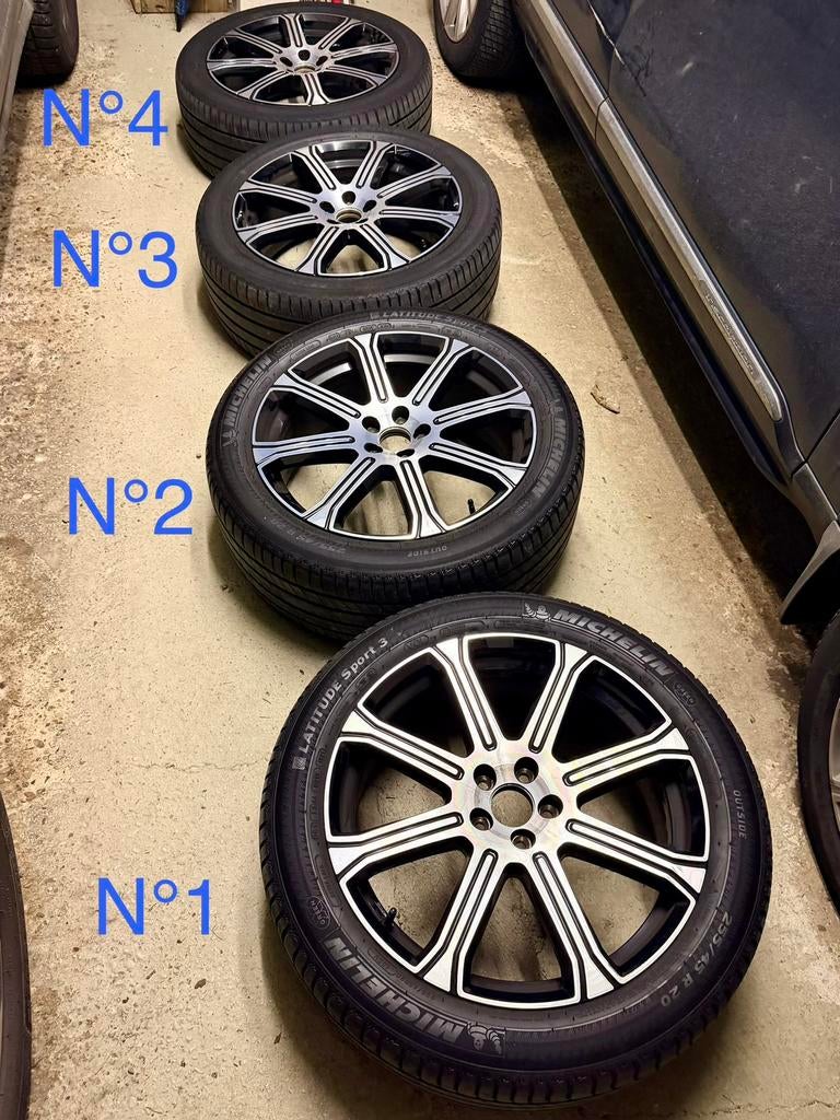 4x Jantes 20” Volvo + Michelin Latitude Sport 3 (VOL), Autos : Pièces & Accessoires, Pneus & Jantes, Pneus et Jantes, 255 mm, Pneus été