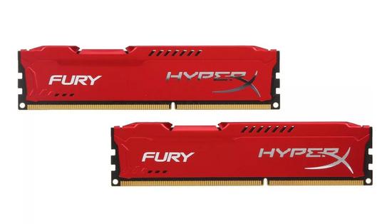HyperX Fury DDR3 8 Go 16 Go (2x8 Go) RAM 1600 MHz Red, Computers en Software, RAM geheugen, DDR3, Ophalen of Verzenden, Desktop
