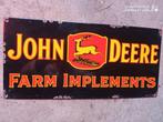 Plaque émaillée John Deere signée Veribrite Signs Chicago, Collections, Enlèvement ou Envoi, Utilisé