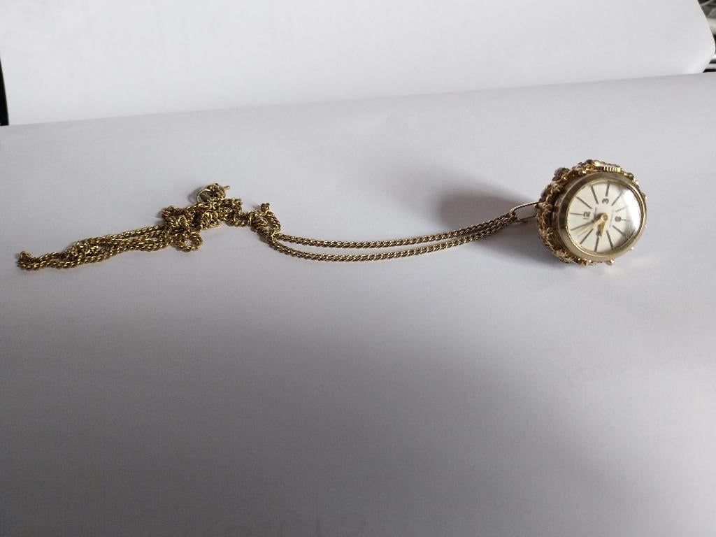 MONTRE ET CHAINE   SUISSE ,HAWTHORNE PLAQUE OR DE 1960, Enlèvement ou Envoi, Comme neuf, Tout le visage, Autres types