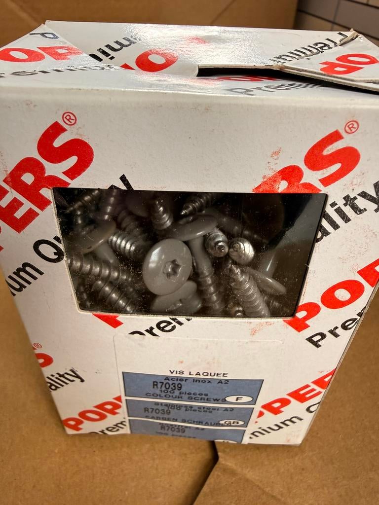 Torx Trespa schroef Ral7039 of Ral9001 4,8w38, Doe-het-zelf en Bouw, Ophalen, Nieuw