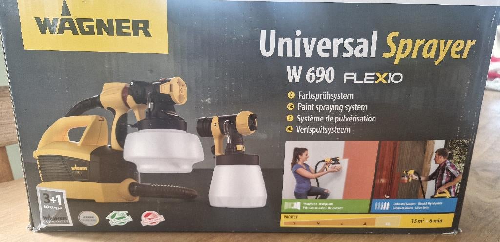 Verfspuitsysteem Wagner W 690 Flexio Universal Sprayer, Bricolage & Construction, Outillage | Autres Machines, Comme neuf, Enlèvement