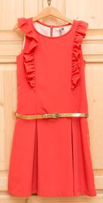 Feestelijk rood kleedje + goudkleurig golfje, mt 140 (2st), Enlèvement ou Envoi, Ensemble, Rumbl, Comme neuf