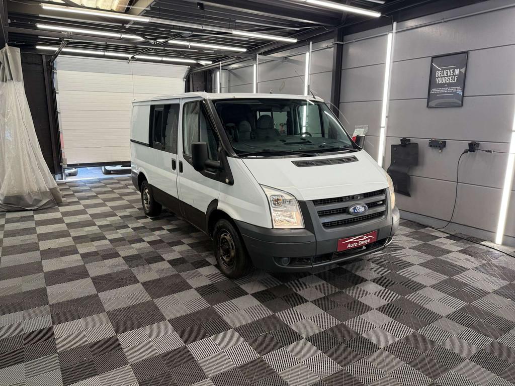 Ford Transit 2.2D | DUBBEL CABINE | 211.150 KM. | BJ. 2008, Auto's, Gebruikt, Zwart, 4 cilinders, Bedrijf