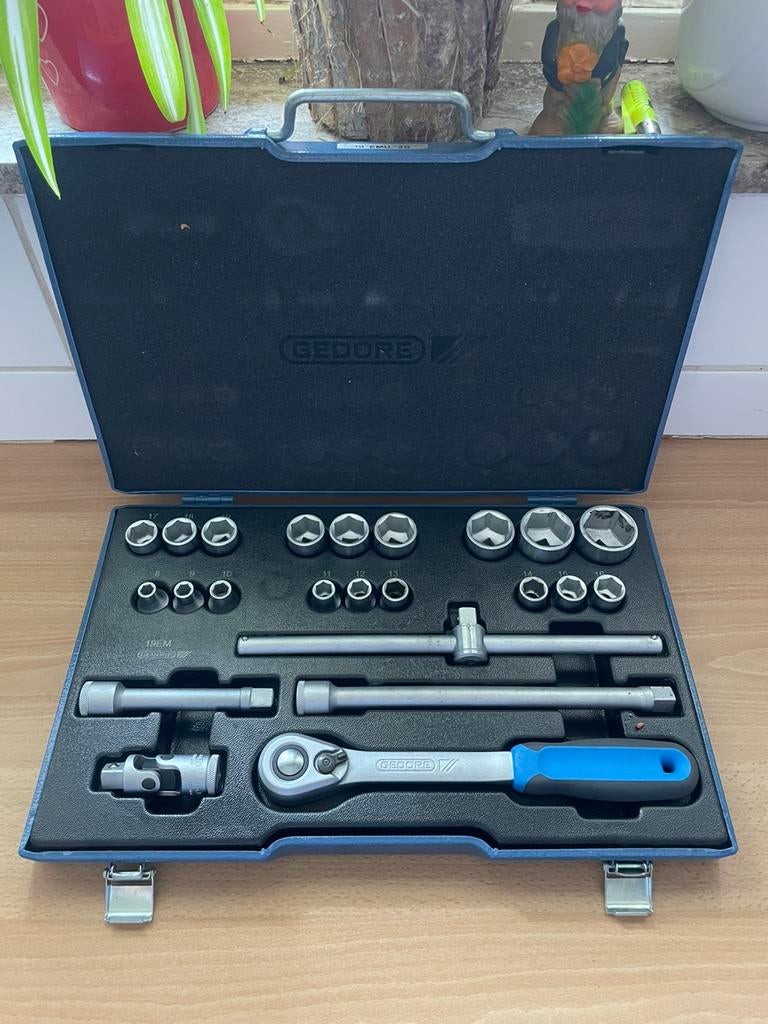 Gedore doppenset 19 emu 20, Auto diversen, Ophalen of Verzenden, Zo goed als nieuw