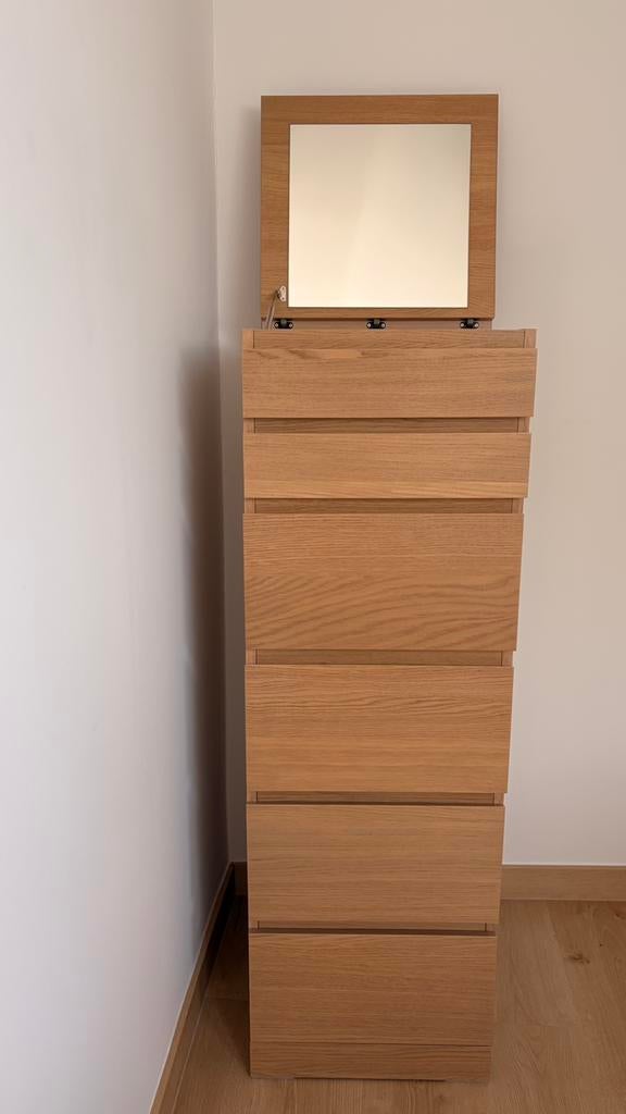 Commode MALM, Maison & Meubles, 25 à 50 cm, Armoire à miroir, Comme neuf, Enlèvement