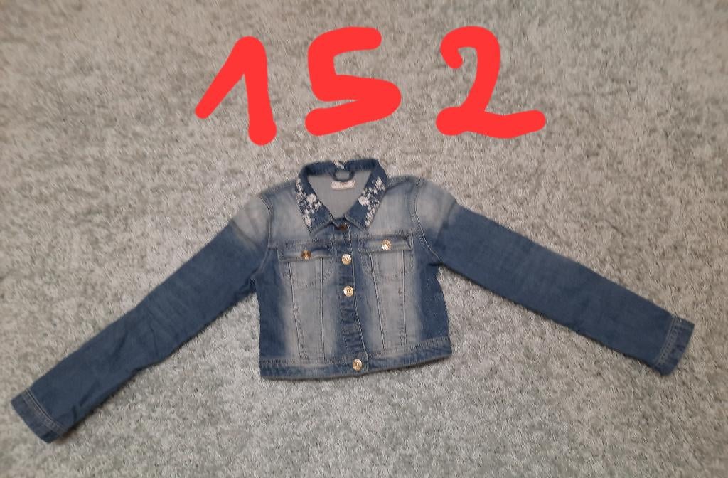 Jeans vest 152 super trash, Kinderen en Baby's, Kinderkleding | Maat 164, Ophalen, Zo goed als nieuw, Meisje, Trui of Vest