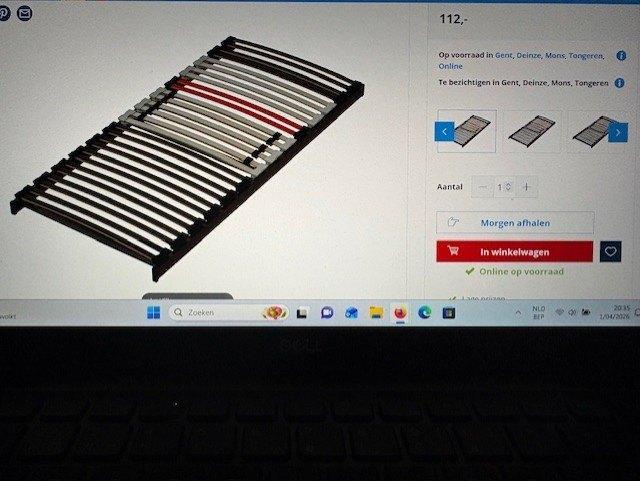 Lattenbodem 2 x  + gratis bed, Huis en Inrichting, Slaapkamer | Bedden, Zo goed als nieuw, Tweepersoons, 160 cm, Ophalen