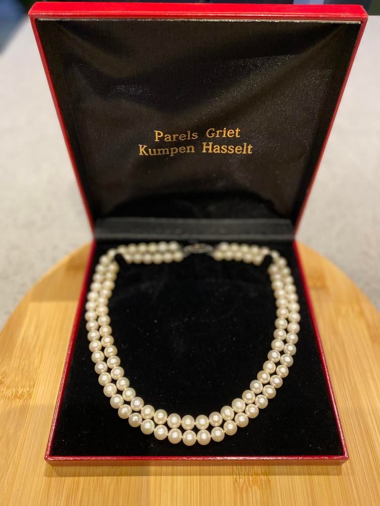 Collier en perles d'eau douce véritables avec certificat, Bijoux, Sacs & Beauté, Colliers, Enlèvement ou Envoi, Neuf, Argent