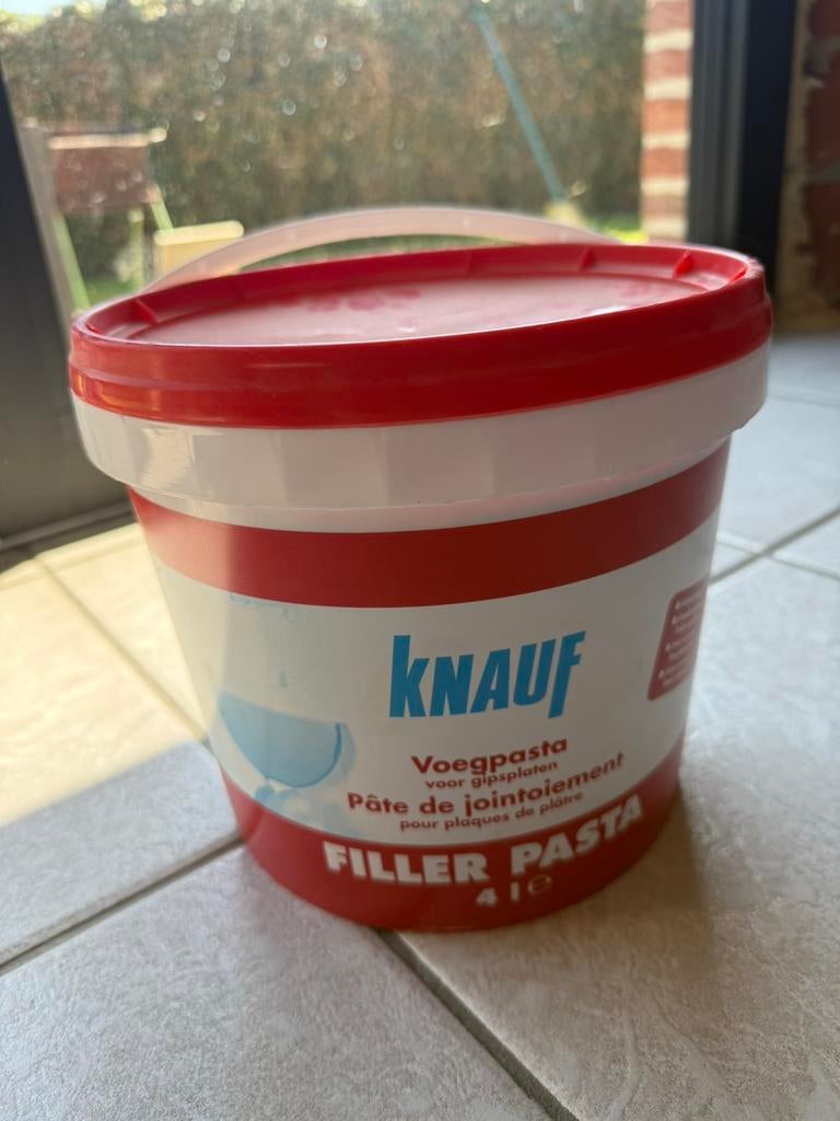 Knauf filler pasta, wapeningsgaas en voegband nieuw, Doe-het-zelf en Bouw, Verf, Beits en Lak, Ophalen, Zo goed als nieuw