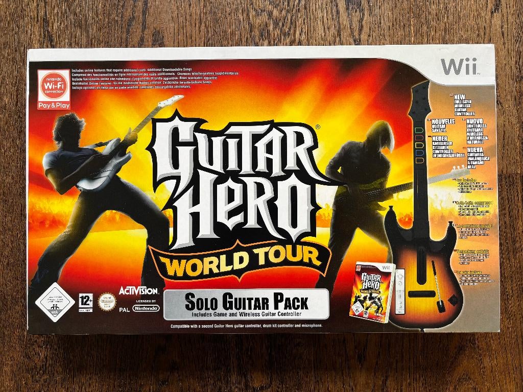 Guitar Hero World Tour Nintendo Wii + gitaar, Consoles de jeu & Jeux vidéo, Enlèvement ou Envoi, Utilisé, Musique