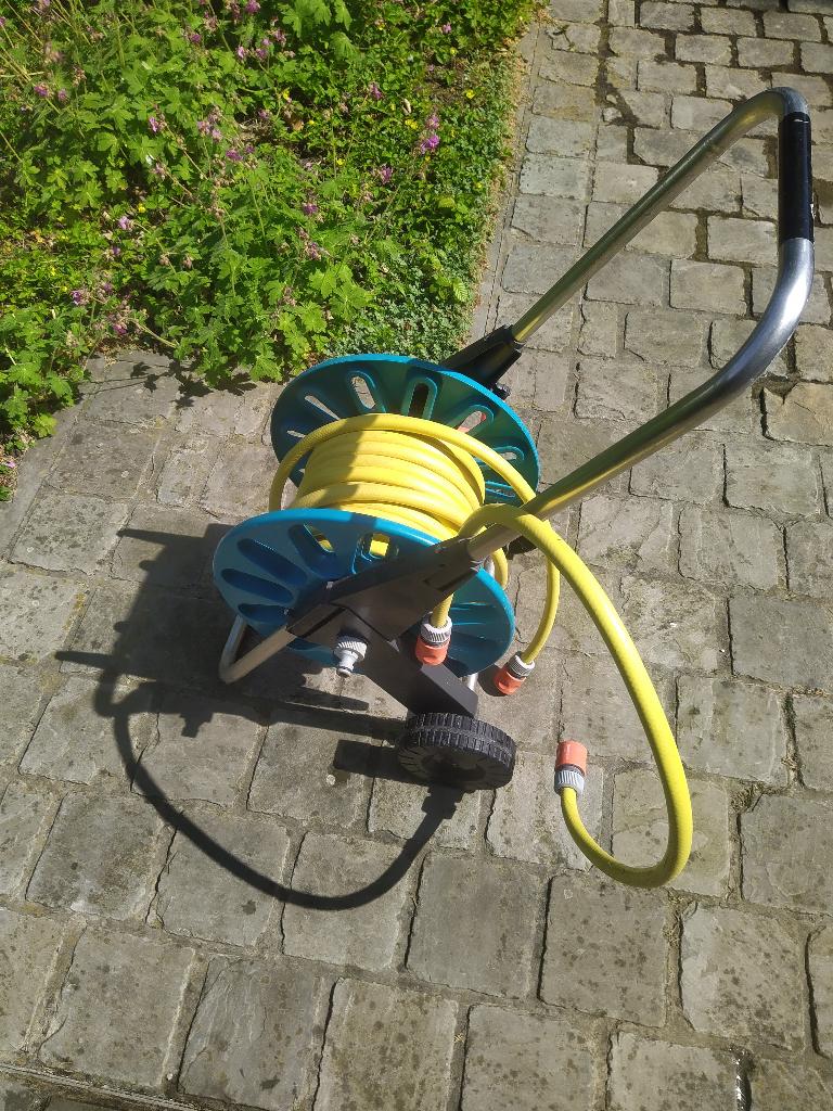 Tuinhaspel Gardena, Jardin & Terrasse, Tuyaux d'arrosage, Enlèvement, Comme neuf, Dévidoir