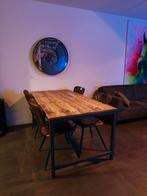 Industriële eettafel van oude wagonplanken – 180 x 90, Huis en Inrichting, Tafels | Eettafels, Ophalen, 50 tot 100 cm, Vijf personen of meer