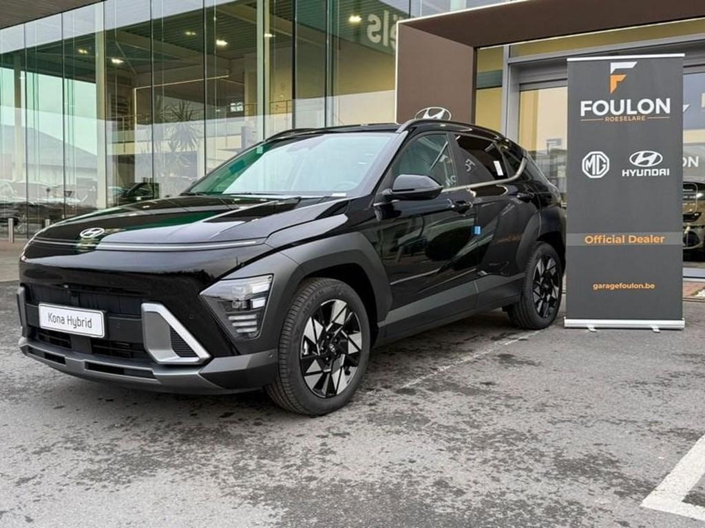 Hyundai Kona 1.6 HYBRID Shine | STOCK, Auto's, Automaat, Zwart, 5 zetels, 5 deurs