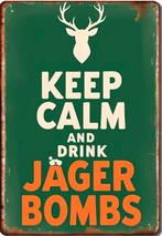 Metalen reclamebord Jägerbombs - retro vintage mancave, Ophalen of Verzenden, Nieuw, Reclamebord