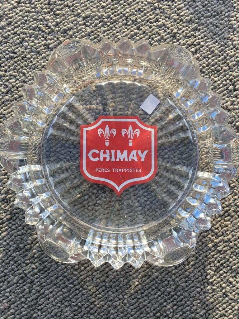 Cendrier en verre CHIMAY, Enlèvement ou Envoi, Utilisé, Autres types, Autres marques