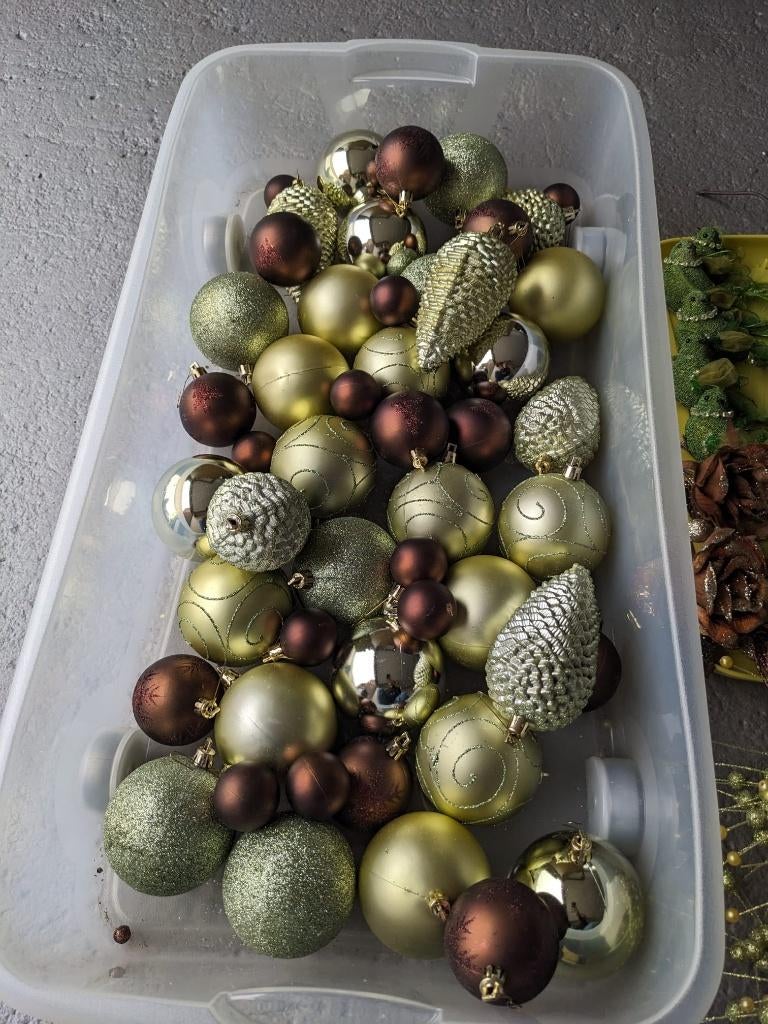 Kerstversiering +/- 90 stuks, Diversen, Ophalen, Gebruikt