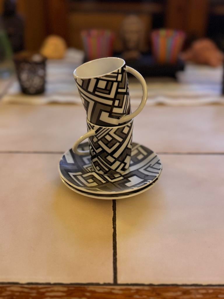 2 tasjes met onderbordjes, Huis en Inrichting, Keuken | Servies, Ophalen, Zo goed als nieuw