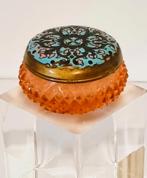 Bocal en verre avec couvercle en émail, style Napoléon III., Enlèvement ou Envoi