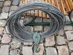 ijzeren katrol en staalkabel 100m kabeldiameter 6,47mm, Doe-het-zelf en Bouw, Ophalen, Zo goed als nieuw, 50 tot 100 mm, Overige typen