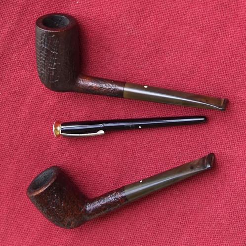 DUNHILL SHELL BRIAR 2-pijps N704 en 50 F/T + gereedschap, Verzamelen, Rookartikelen, Aanstekers en Luciferdoosjes, Gebruikt, Overige typen