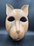 Handsnijwerk houten masker kat poes, Enlèvement ou Envoi