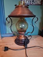 Oude koperen staande lamp, Ophalen of Verzenden