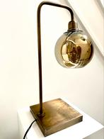 Tafellamp industrieel glazen bol, Huis en Inrichting, Lampen | Tafellampen, Industrieel, Zo goed als nieuw, 50 tot 75 cm, Ophalen