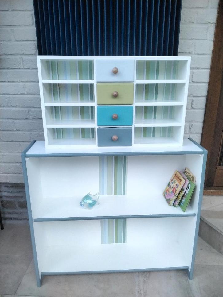 Meuble rangement bibliothèque enfants vintage bois massif, Maison & Meubles, Accessoires pour la Maison | Étagères murales & Rayons de bibliothèque