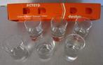 6 NIEUWE shotglazen merk DUROBOR - OPRUIM, Verzamelen, Ophalen of Verzenden, Nieuw, Borrel- of Shotglas