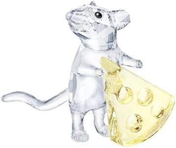 Swarovski | muis met kristallen kaas | kristallen figuur beschikbaar voor biedingen