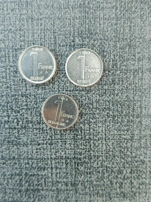 Munten België. 1 Franc van 1995 + 1998 ( 2x ). Albert II., Postzegels en Munten, Munten | Europa | Niet-Euromunten, Losse munt