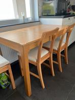 Tafel (ikea) + 3 stoelen, Huis en Inrichting, Tafels | Eettafels, Ophalen