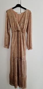 Robe fluide longues manches, dorée - Taille M-L, Maat 38/40 (M), Overige kleuren, Nieuw, Cocktailjurk