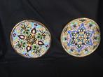 2 keramische vintage borden 21 cm, Ophalen of Verzenden
