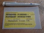 Ticket football Feyenoord FC Brugge 1977, Collections, Enlèvement ou Envoi, Utilisé, Autres types