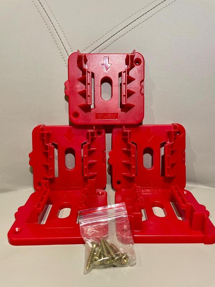 Wandmontage - Milwaukee M18 18V accu, Doe-het-zelf en Bouw, Gereedschap | Machine-onderdelen en Toebehoren, Nieuw, Ophalen of Verzenden