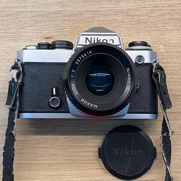 Nikon FE, Nikkor 50 mmf2  beschikbaar voor biedingen