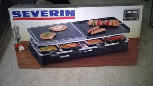 nieuw: Severin raclette party grill +natuurlijke grillsteen, Electroménager, Grils de contact, Neuf, Enlèvement