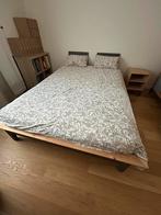 Lit IKEA NORNAS (bois massif) + Matelas ressort, Maison & Meubles, Enlèvement, Comme neuf