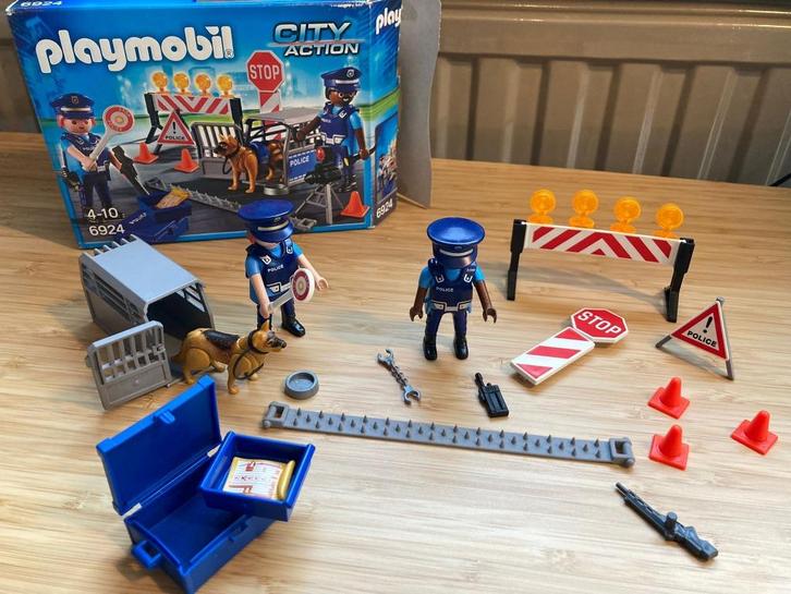 6924 Politie blokkade Playmobil City Action, Kinderen en Baby's, Speelgoed | Playmobil, Gebruikt, Complete set, Ophalen of Verzenden